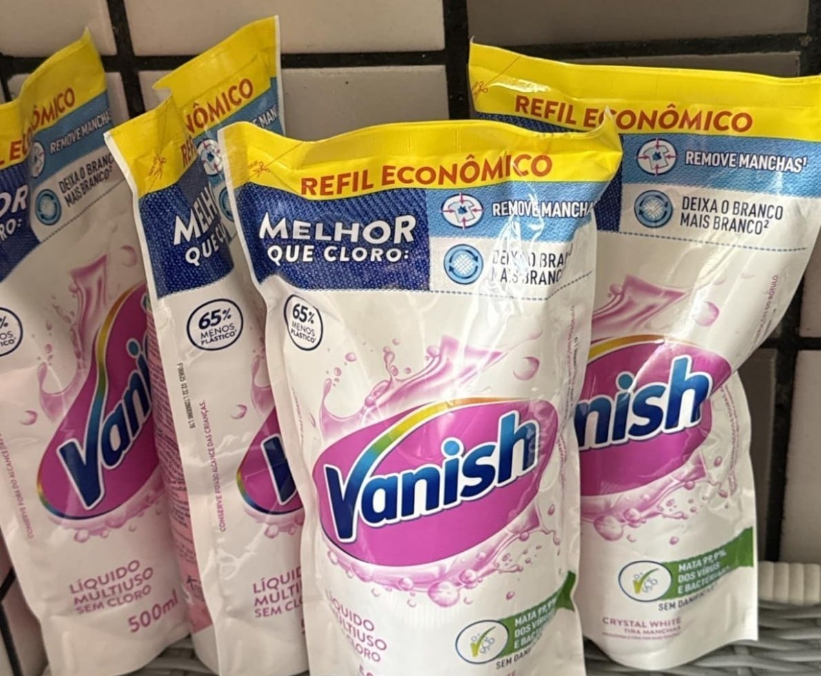 Vanish Tira Manchas Líquido Crystal White Refil 500mL