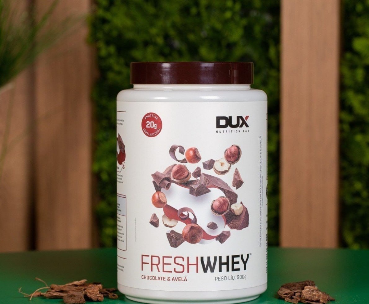 Fresh Whey Chocolate Belga e Avelã 900g - Dux Nutrition