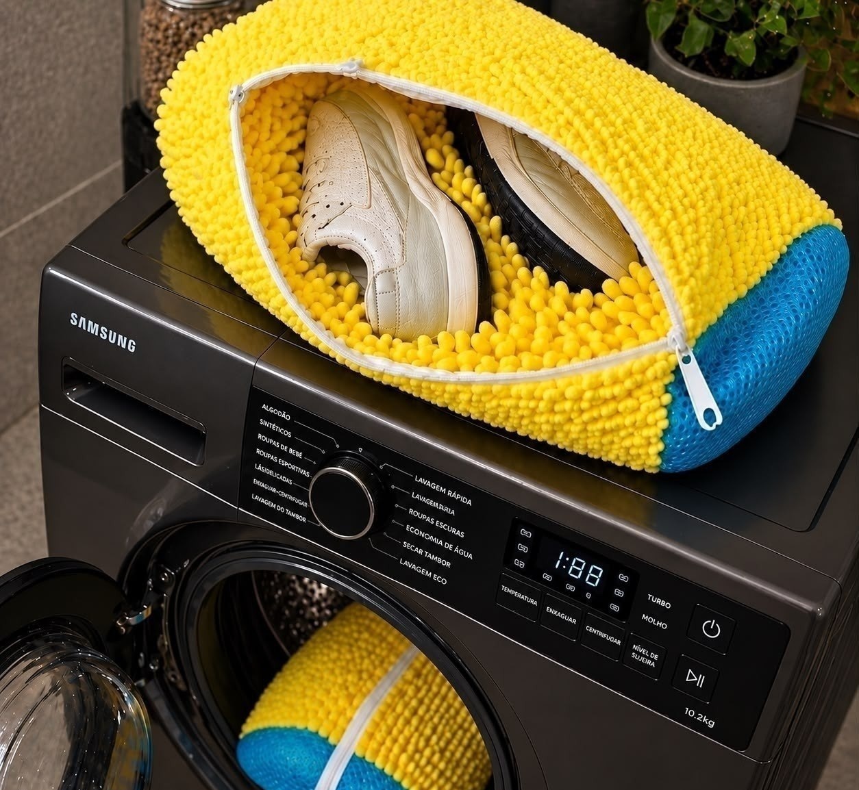 Kit com 2 Sacos Para Lavar Sapatos Na Máquina De Lavar