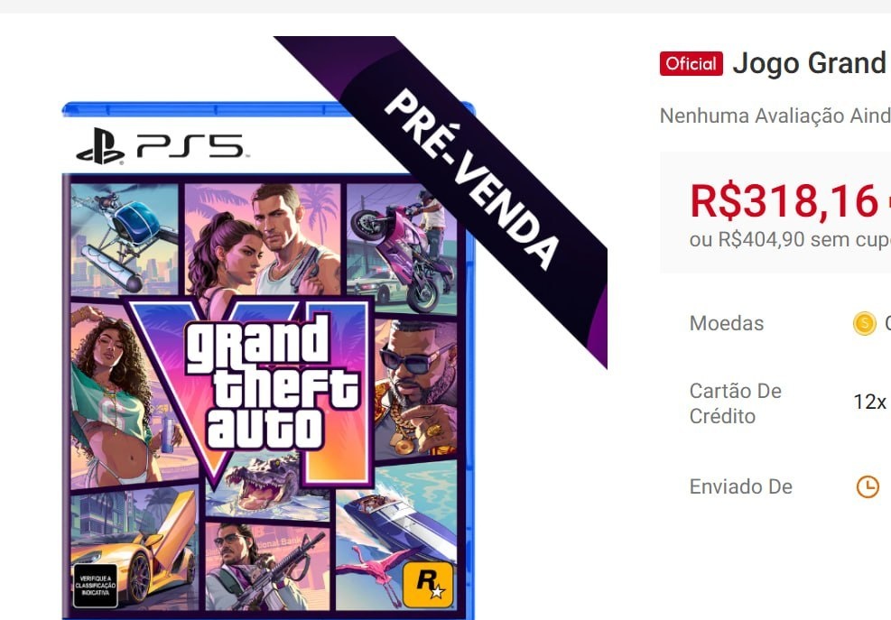 Jogo Grand Theft Auto VI Edição Standard - Playstation 5