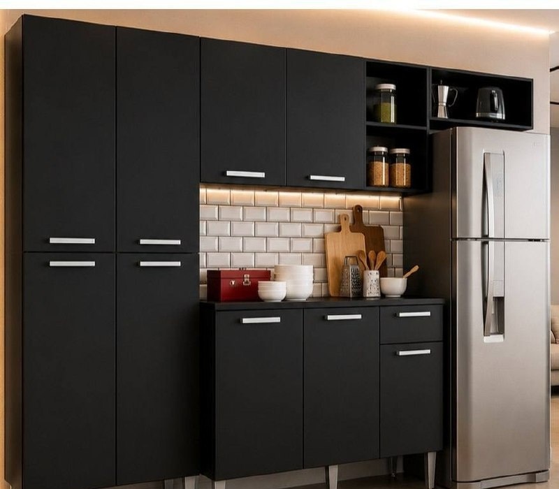Cozinha Compacta Pequim Multimóveis V2933 com Balcão