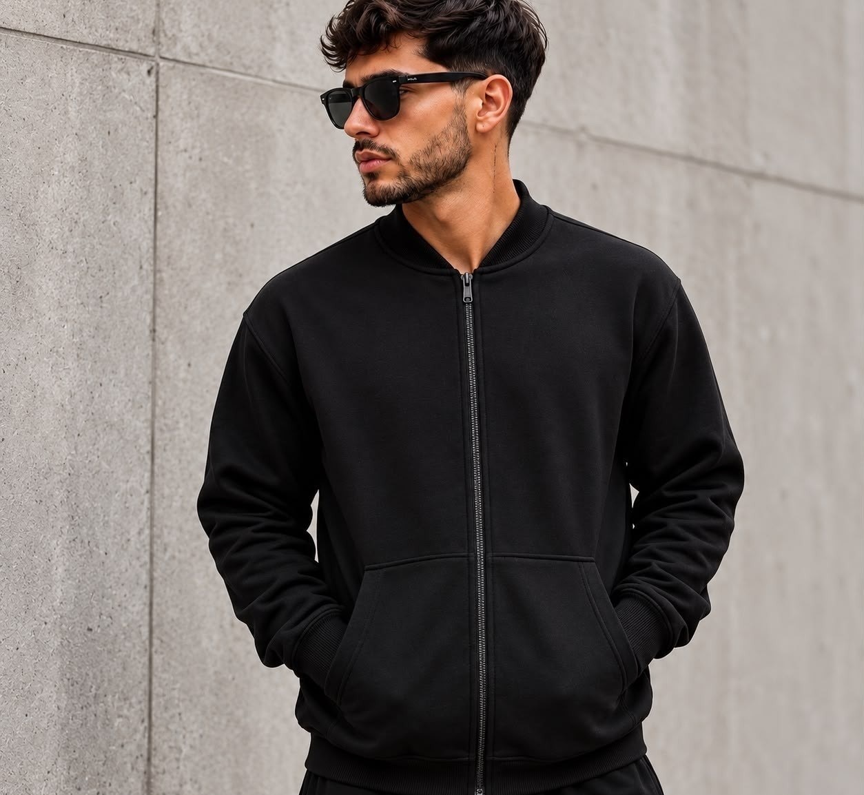 Blusa de Moletom com Zíper Canguru Flanelado 4 cores