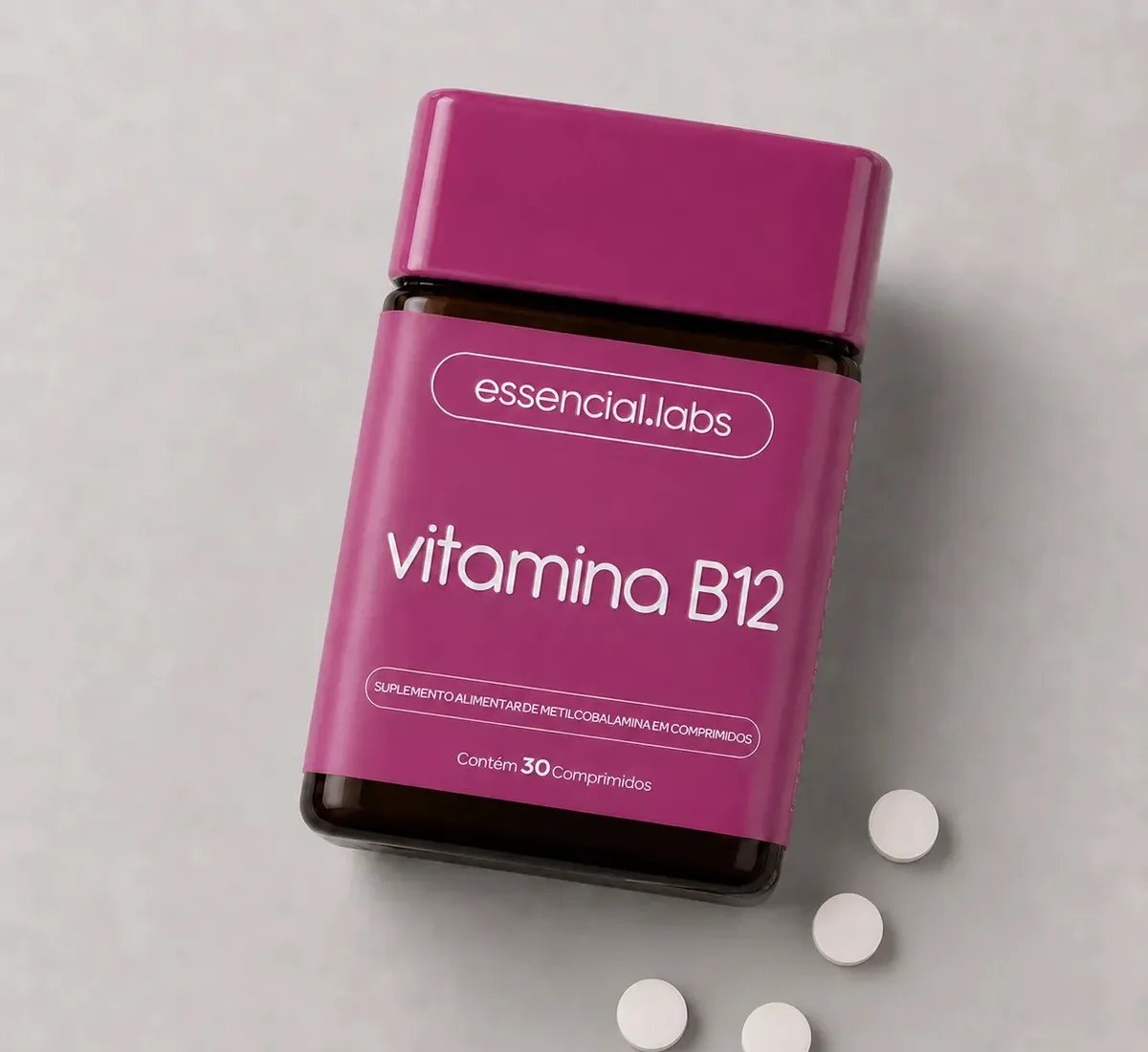 VITAMINA B12 Metilcobalamina - Fórmula com Máxima Pureza e Concentração - 30 Doses