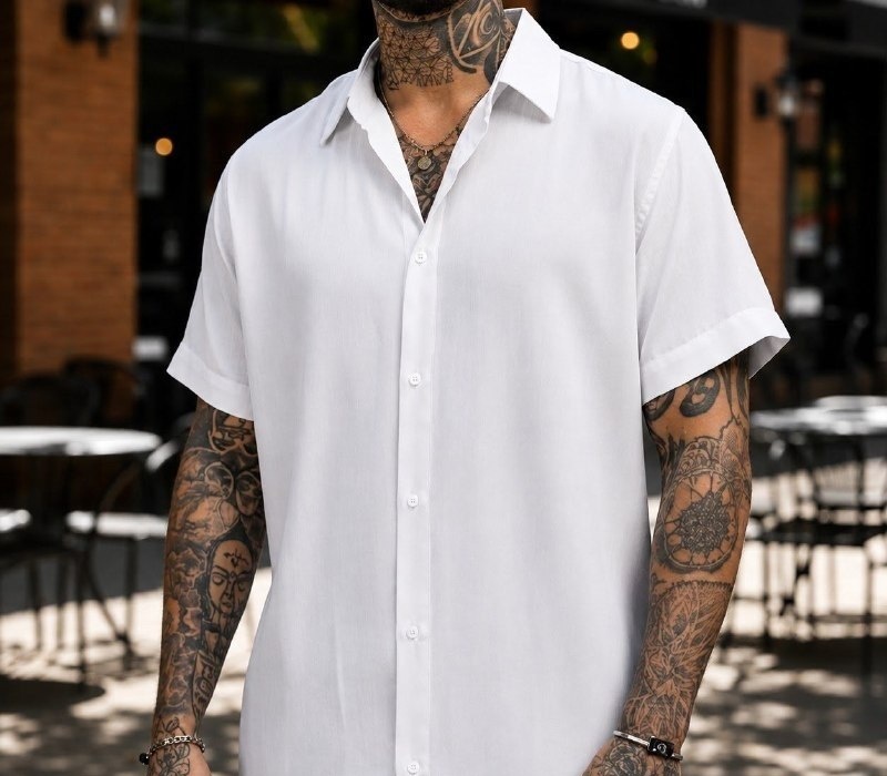 Camisa Manga Curta Social 11 cores