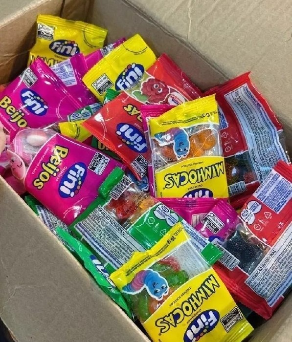 Kit com 100 Balas Fini Sabores Variados 15g