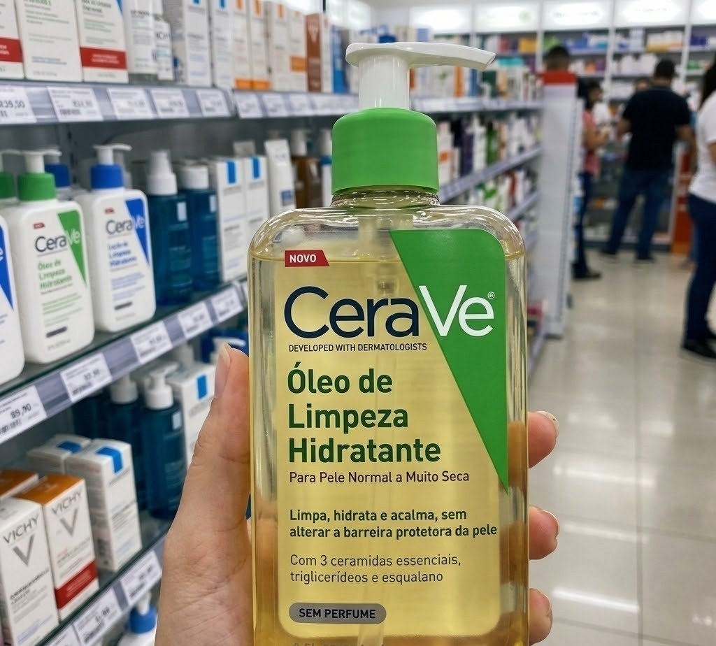 Óleo de Limpeza Facial Hidratante Para Pele Seca e Atópica CeraVe 236ml
