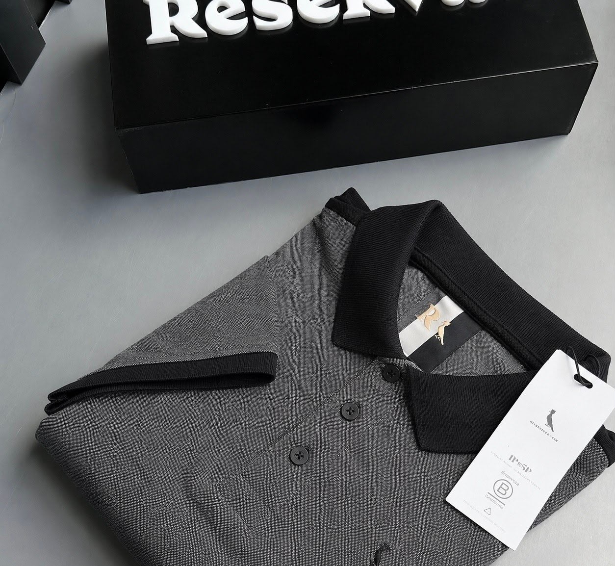 Polo Slim Piquet Denim Rsv Reserva P e M