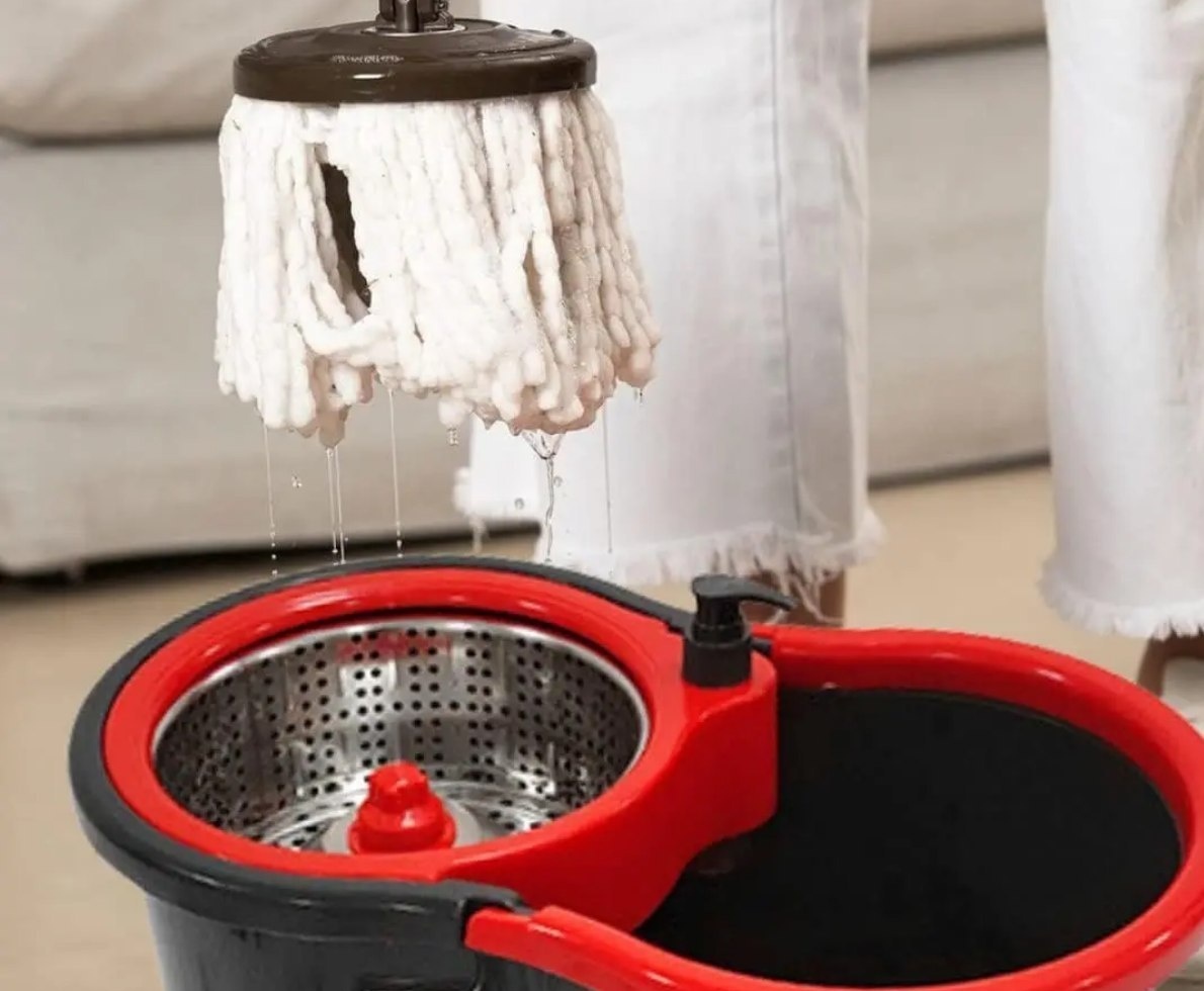 Mop Esfregão Giratório Condor Balde Inox 13 Litros