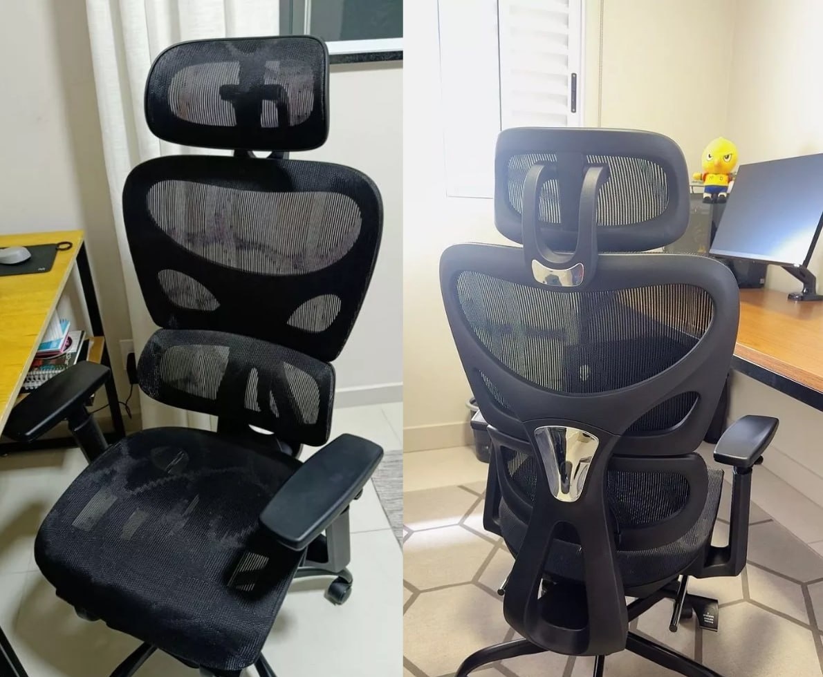 Cadeira Escritório Ergonômica Yesop com Apoio Lombar e Pernas