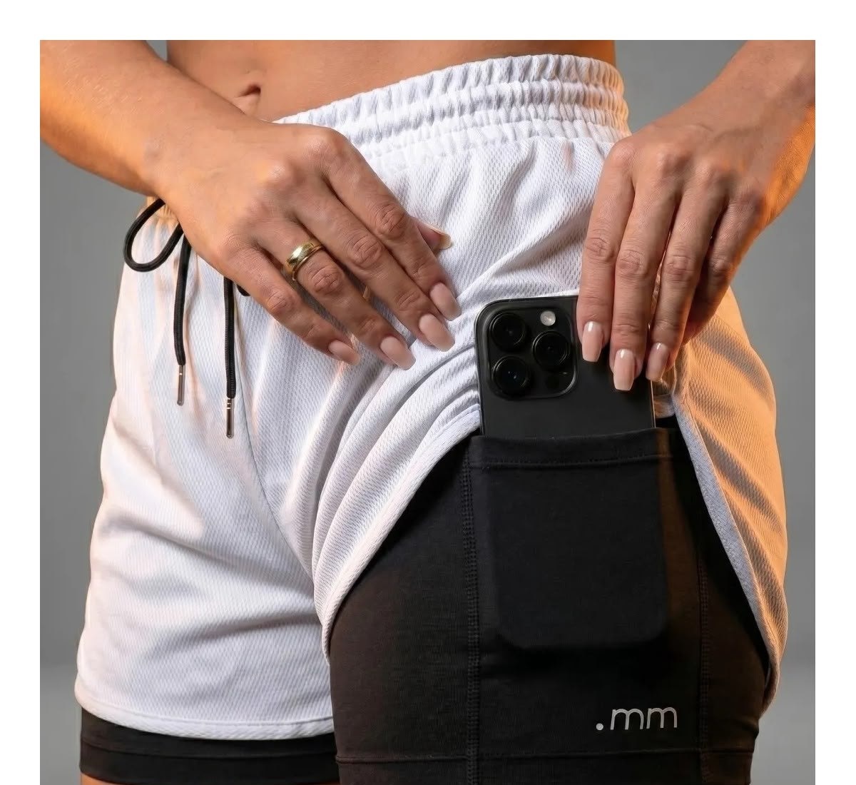 Short Fitnes Duplo 2 1 Bermuda Compressão
