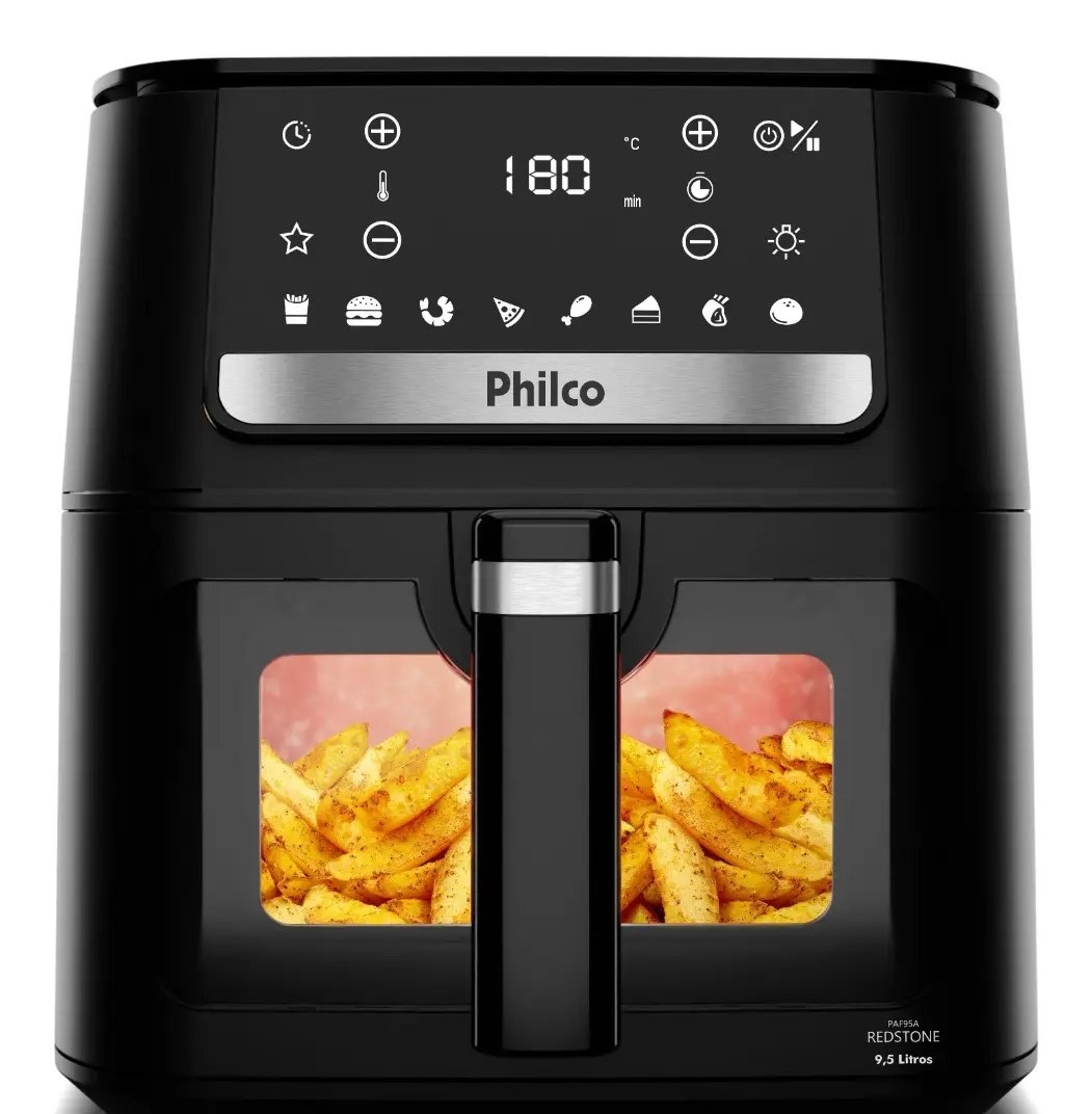 Air Fryer Philco 9,5L Visor Glass Redstone 1800W PAF95A