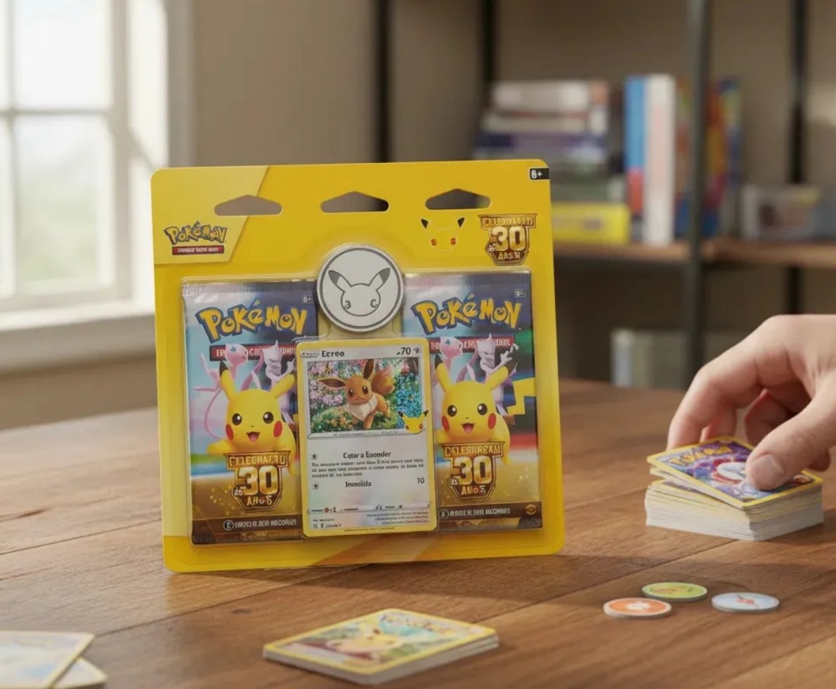 Blister Duplo Com Moeda Celebração 30 Anos Pokémon TCG Português