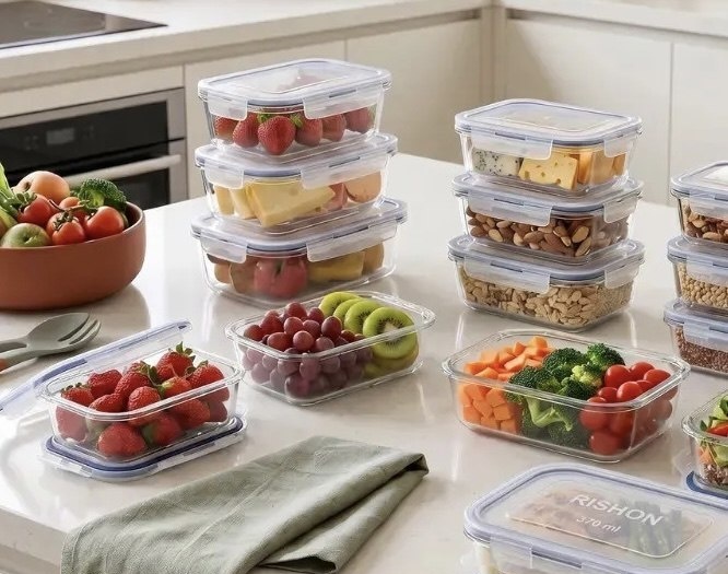 Kit 10 Pote De Vidro Marmita Hermético 370ml Freezer Fitness Rishon