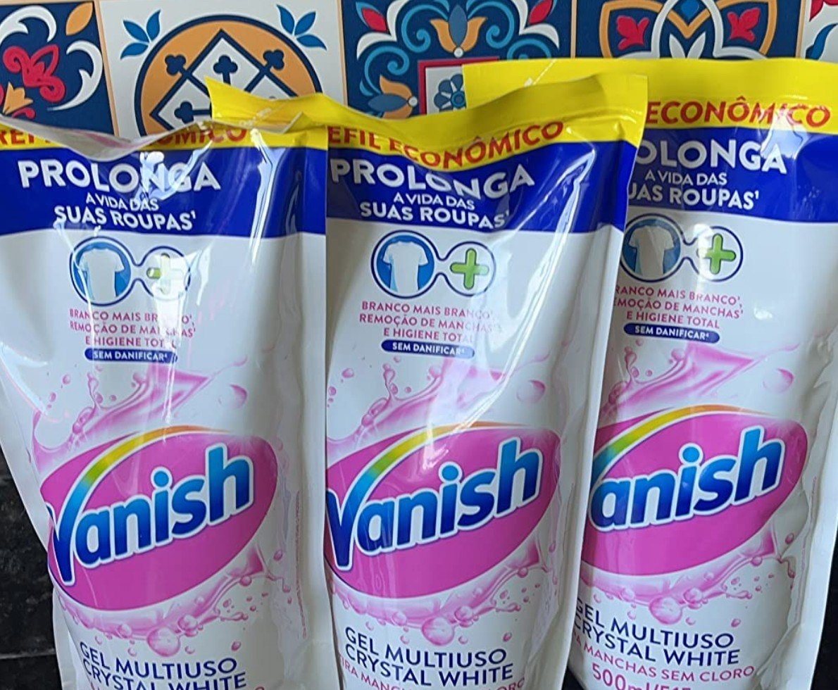 Tira Manchas Líquido Vanish White 500ml para Roupas Brancas