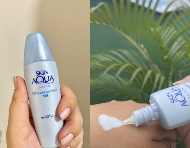 Protetor Solar Facial Skin Aqua Moisture Milk 40g FPS50