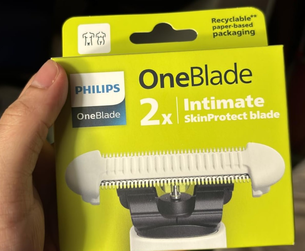 Lâminas de Reposição Philips OneBlade Intimate SkinProtect - 2 unidades