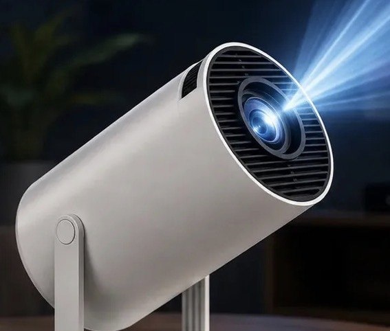 Projetor Portátil HY300 Mini 4K Compatível Android 11 Wi-Fi 5G Bluetooth Smart Portátil Rotação 180 Tela Grande para Filmes Séries Jogos Aulas e Apresentações Home Theater Cinema