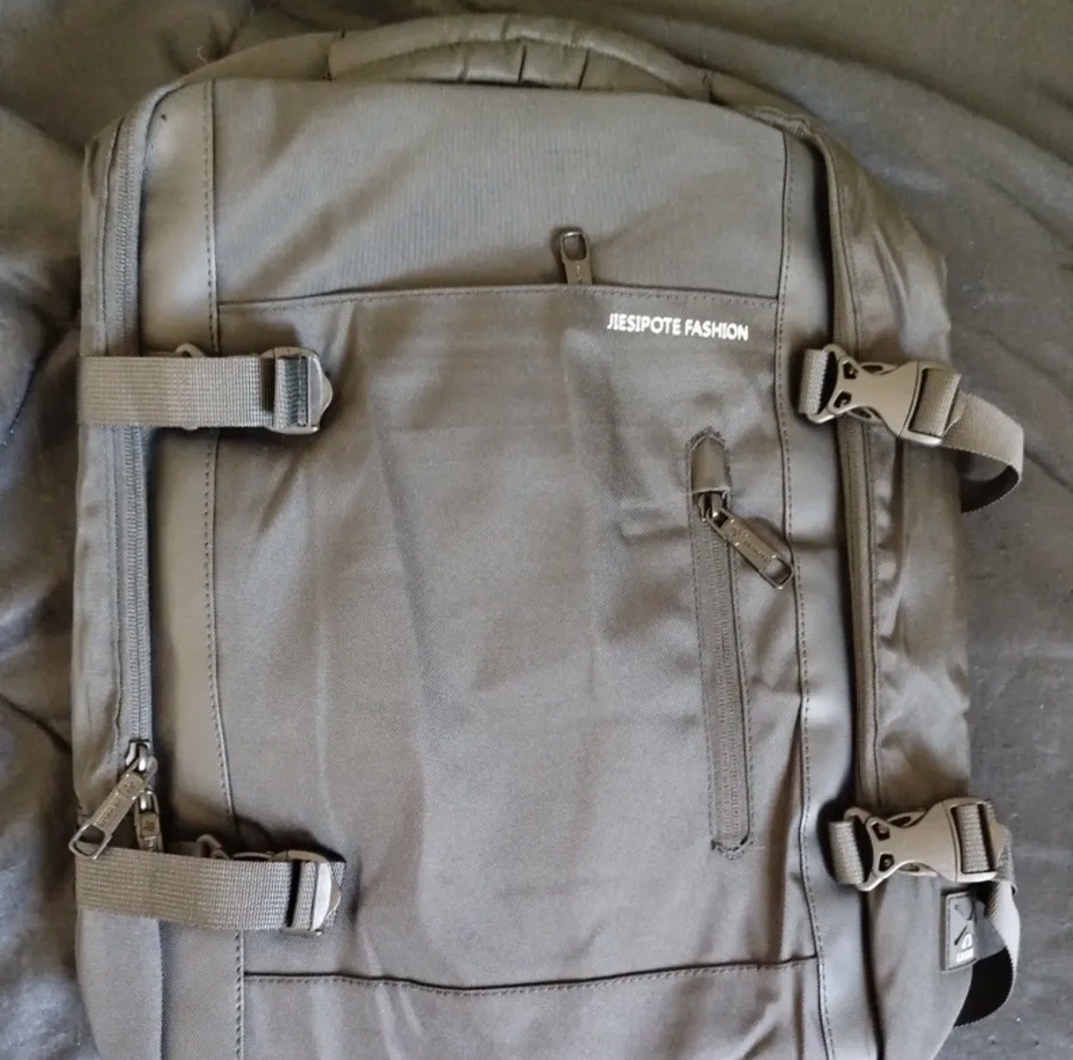 Mochila sem gênero, impermeável, reforçada, com capacidade ampliada de 30-42L, adequada para portátil, viagens diárias, cor preta