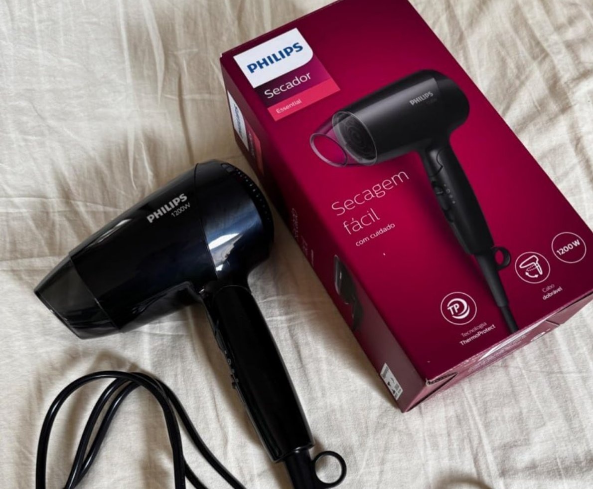 Secador de Cabelo Compacto Essential Travel Philips 220V