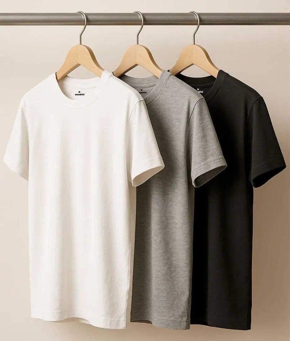 Kit 3 Camisetas Algodão Dia Dia Sandrini Básica