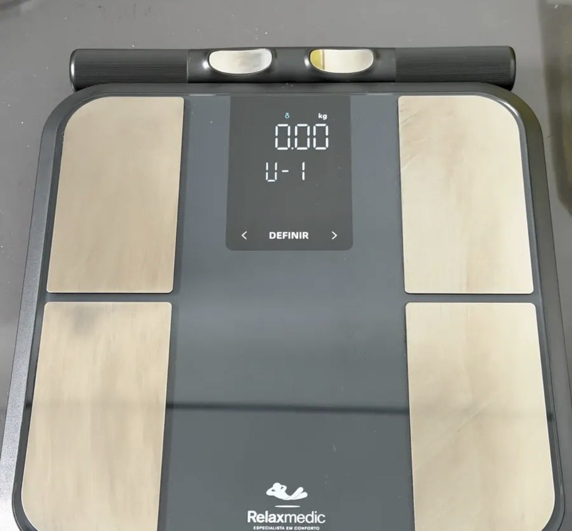 Balança De Bioimpedância 8 Sensores Relaxmedic Digital Preto