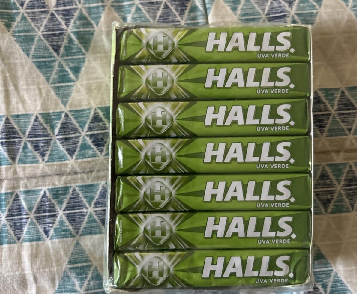 Bala Halls Uva Verde Caixa com 21 Unidades
