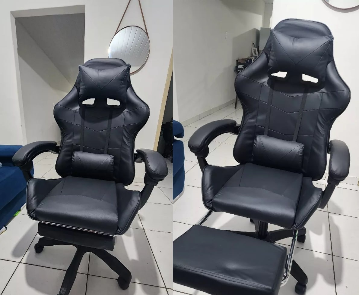 Cadeira Gamer Stillus Reclinável com Apoio para os Pés e Cabeça