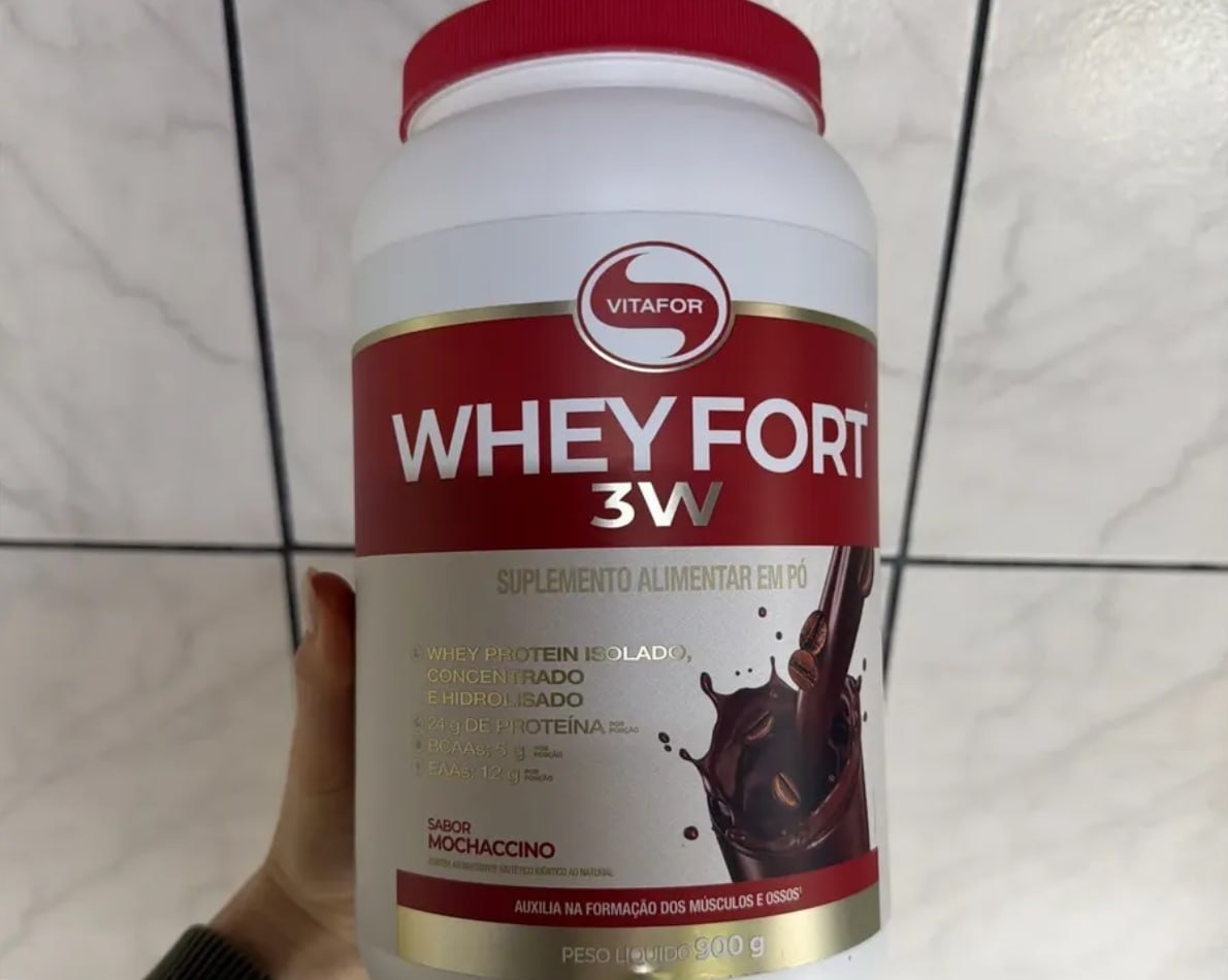 Whey Fort 3W Vitafor Sabor Chocolate 900g
