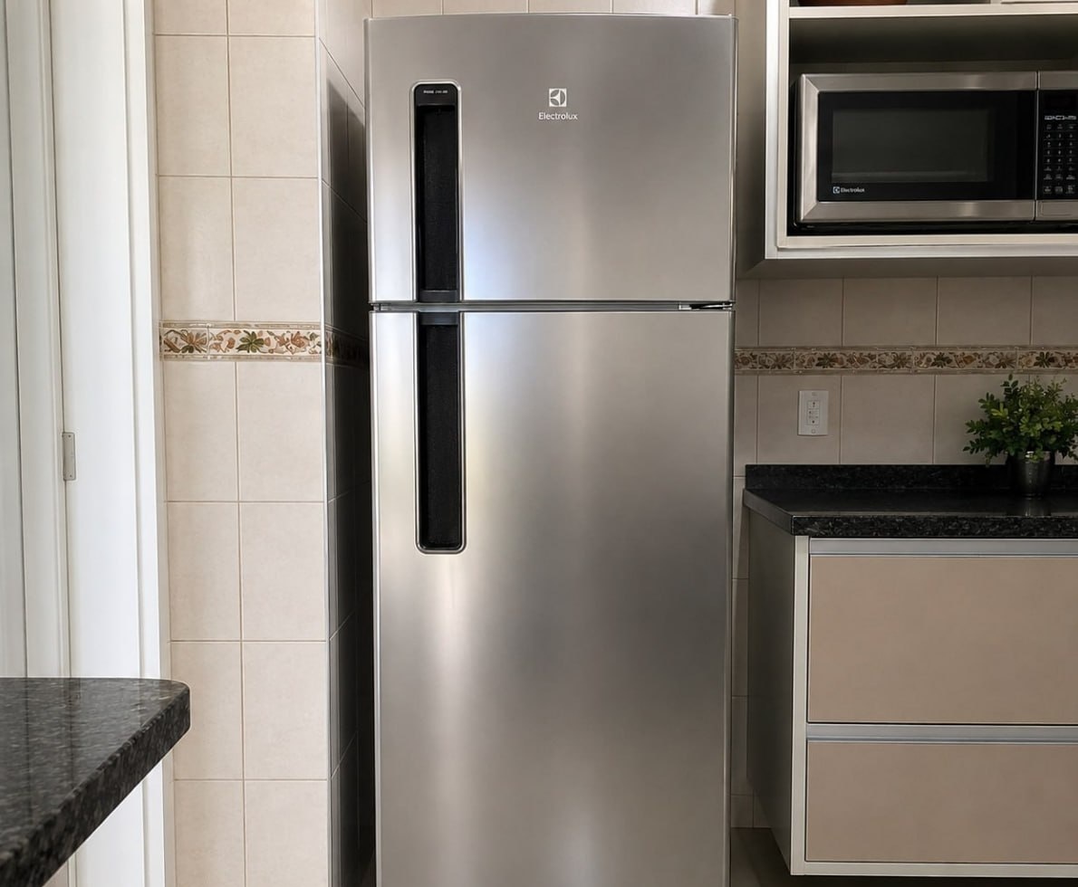 Geladeira Electrolux Frost Free 320L Duplex Inox 127V