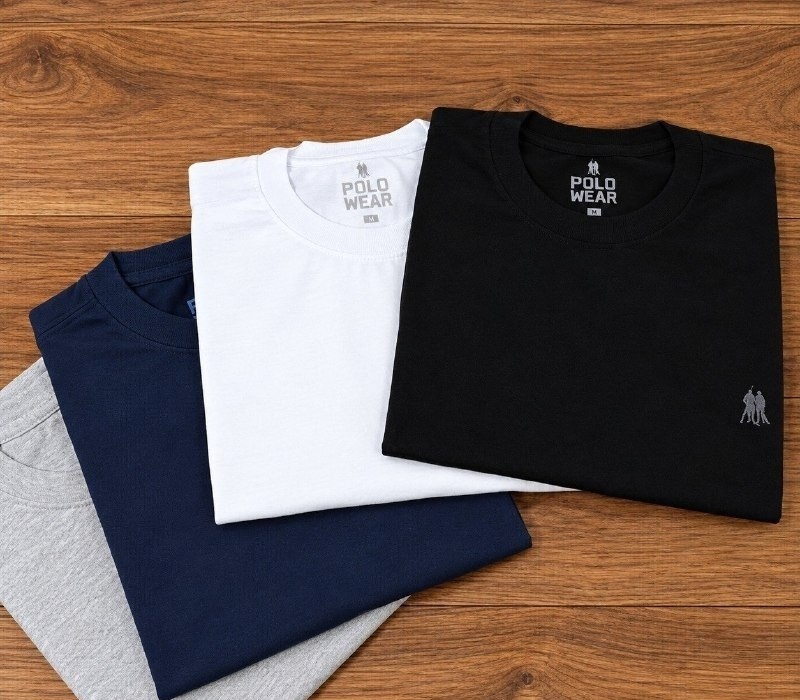 Kit com 4 Camisetas Polo Wear P e G
