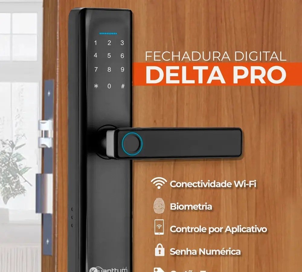 Fechadura Digital Inteligente Kuanttum Delta