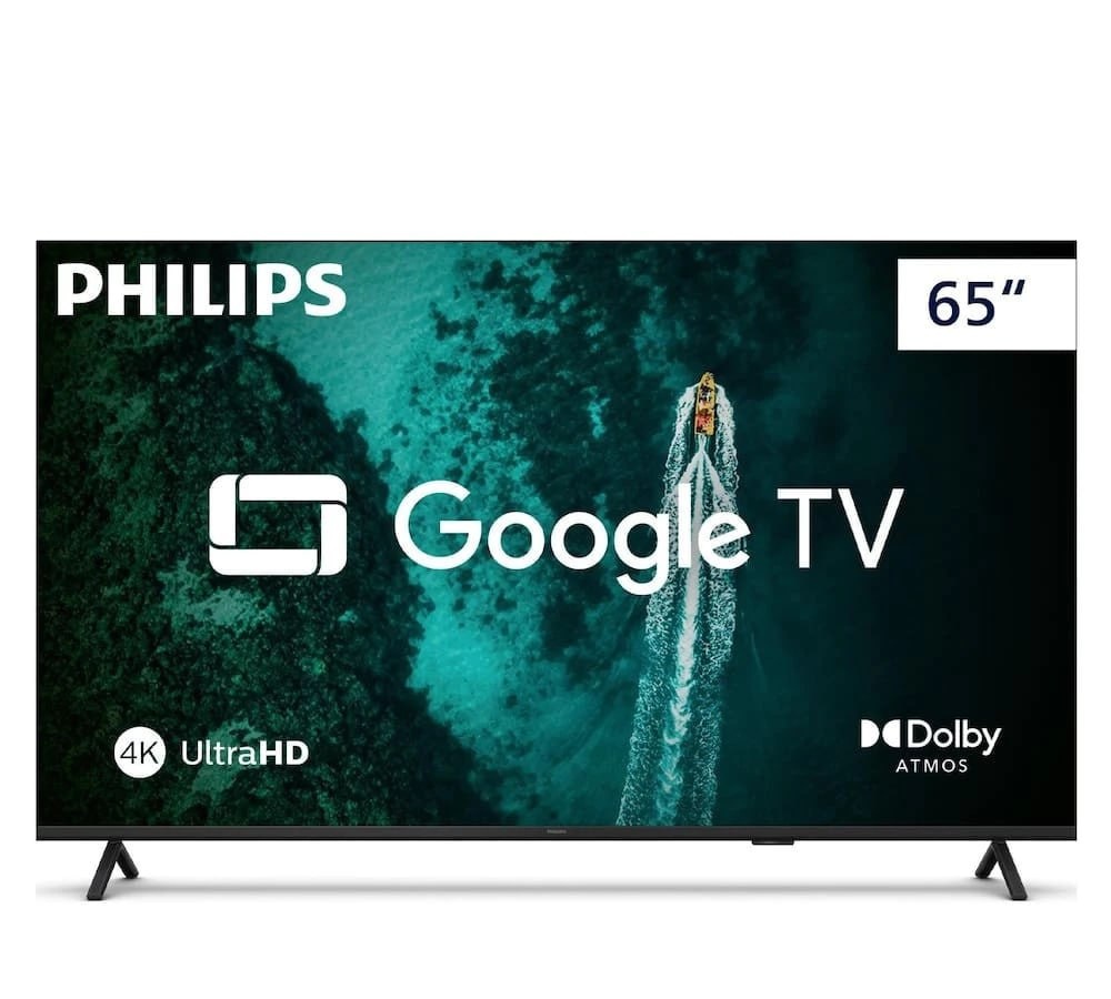 Smart TV 65 4K Philips 65PUG741978 Google TV Comando de Voz Dolby Atmos