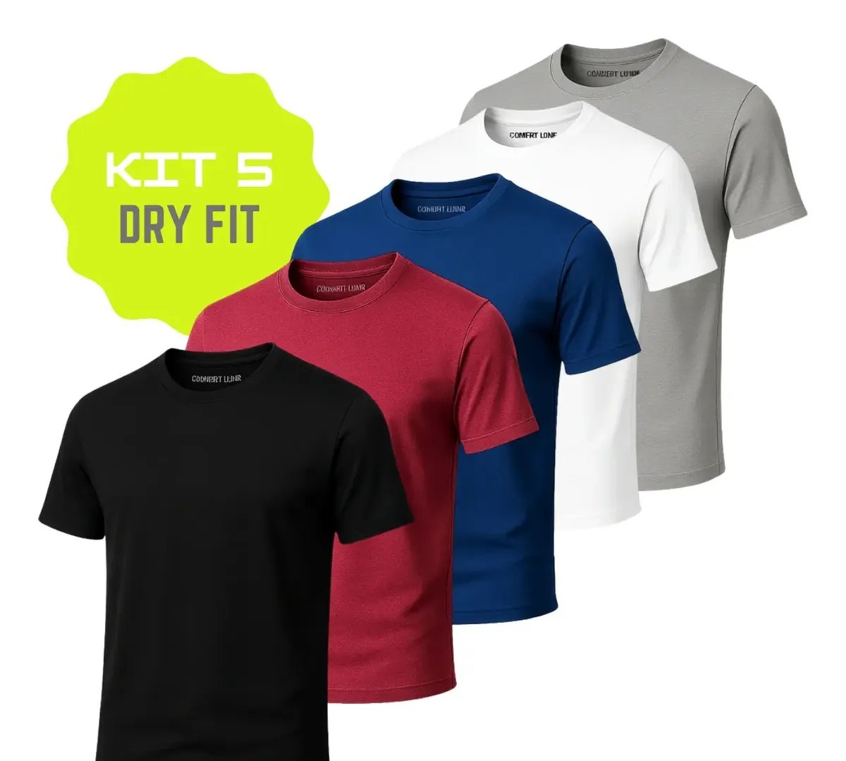 Kit 5 Camisa Masculina Termica Academia Dry Fit Malha Fria