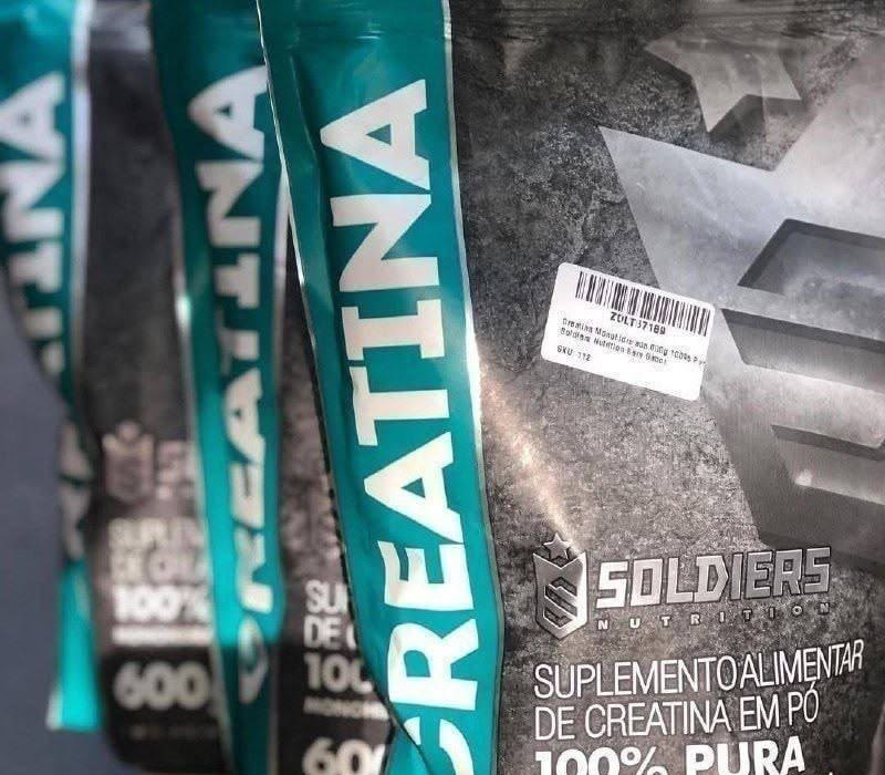 Creatina 600g Suplemento Monohidratada em pó 100 Pura - Soldiers Nutrition