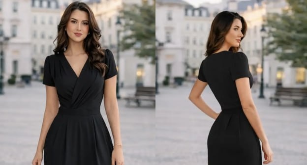 Vestido Decote Transpassado