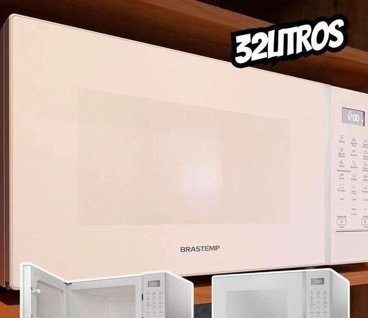 Micro-ondas Brastemp 32L Branco com Menu Gourmet