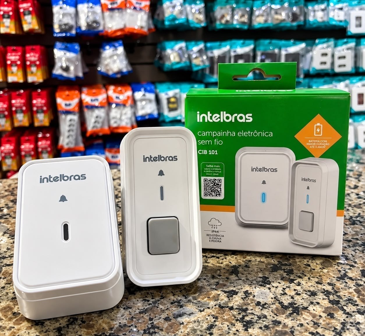 Campainha Sem Fio Com Bateria CIB 101 Intelbras