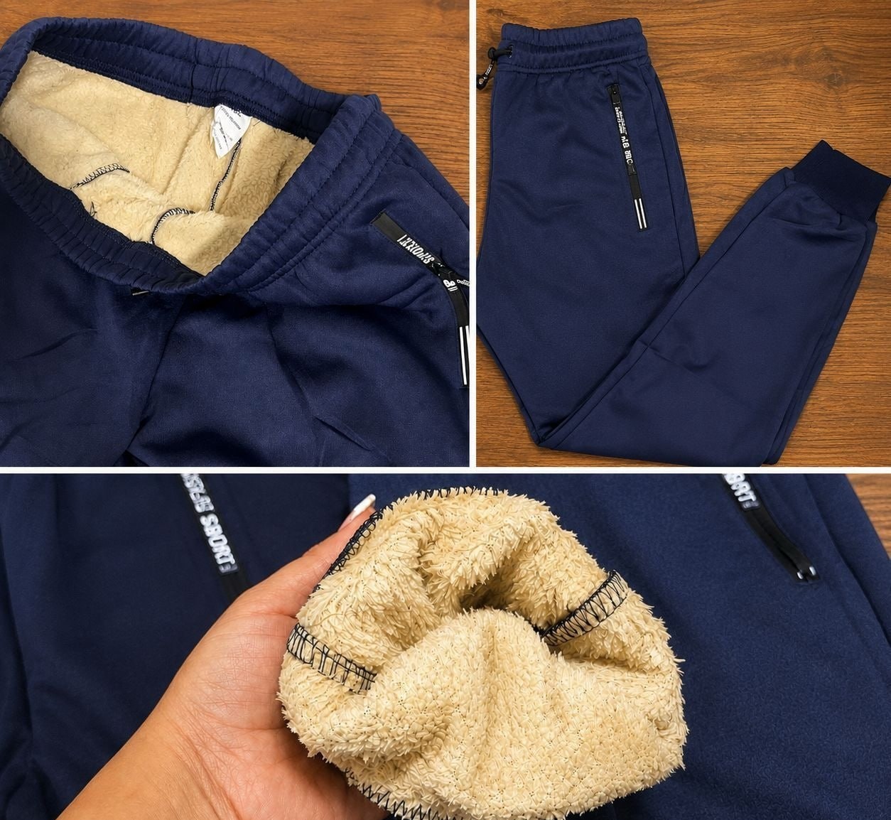 Calça Moletom De Lã Grossa 2 Cores
