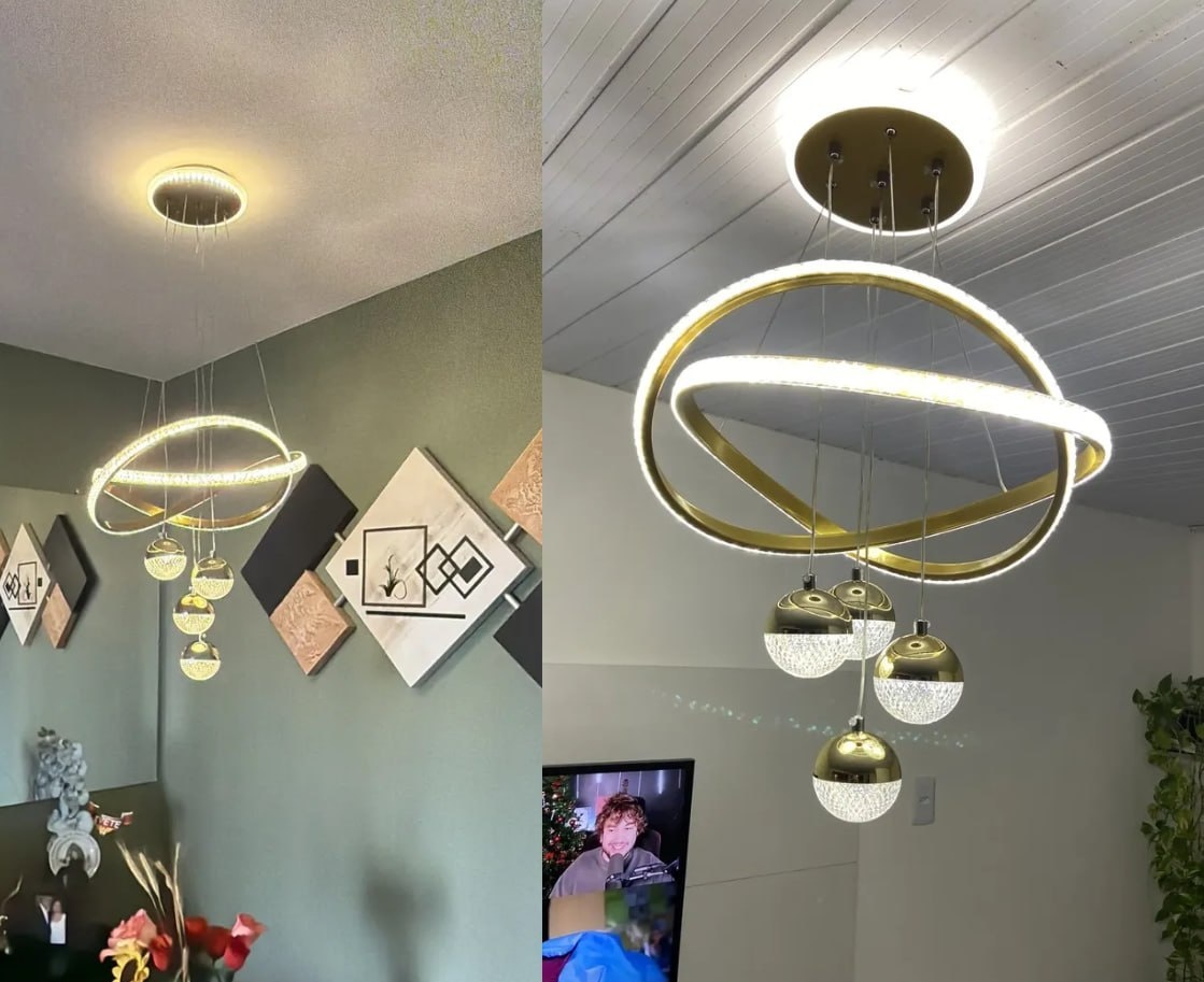 Lustre Sala De Jantar Lustre Pendente Cozinha Luxo Moderno
