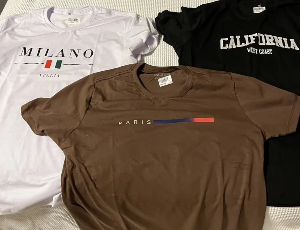 Kit 3 Camisetas 100 Algodão Premium