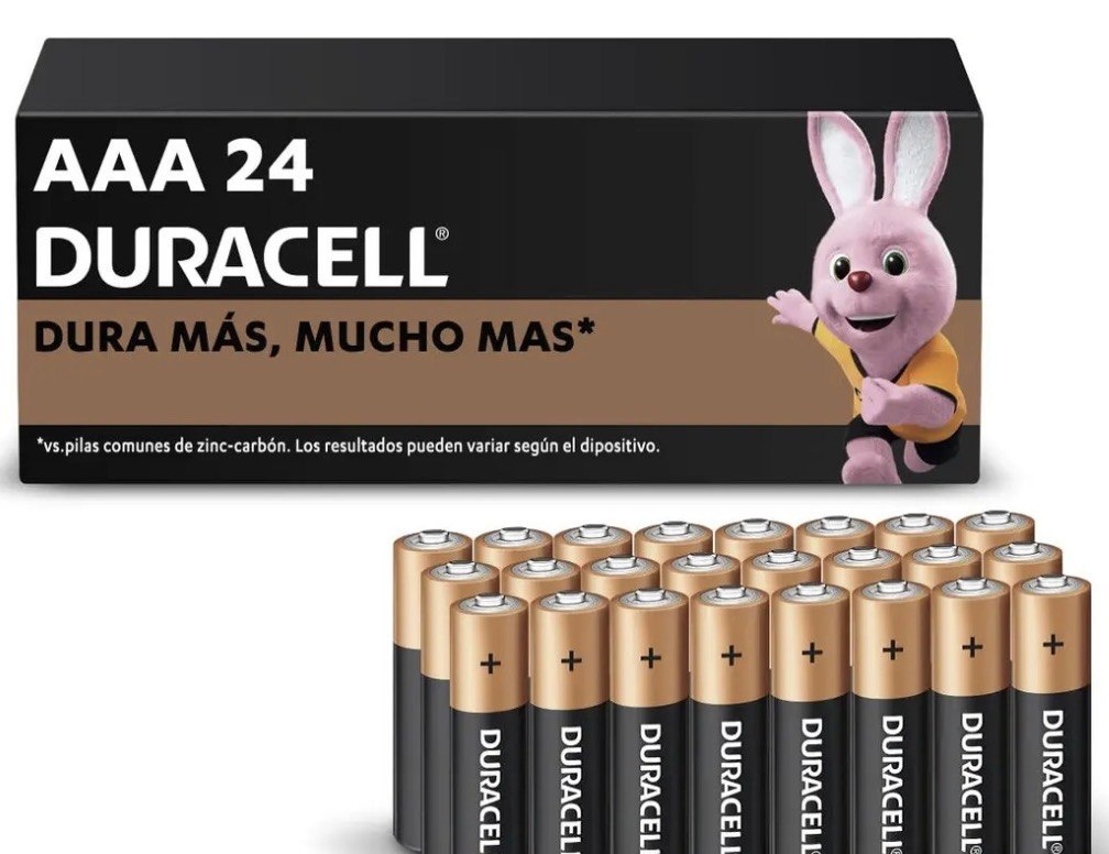 Pilha AAA Duracell Coppertop MN2400 Cilíndrica - kit de 24 unidades