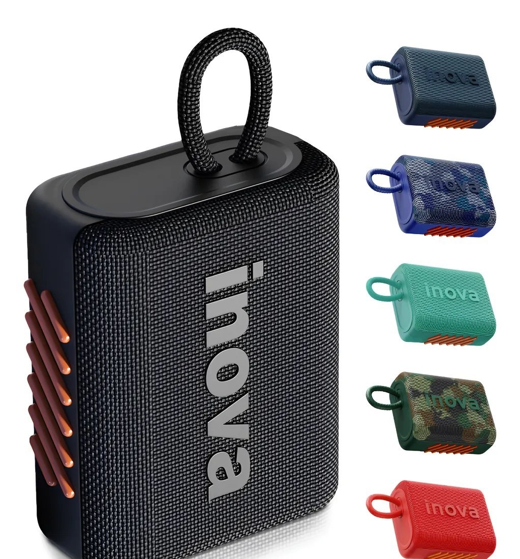 Inova Caixa De Som Mini Bluetooth Tws Grave Potent Com Radio