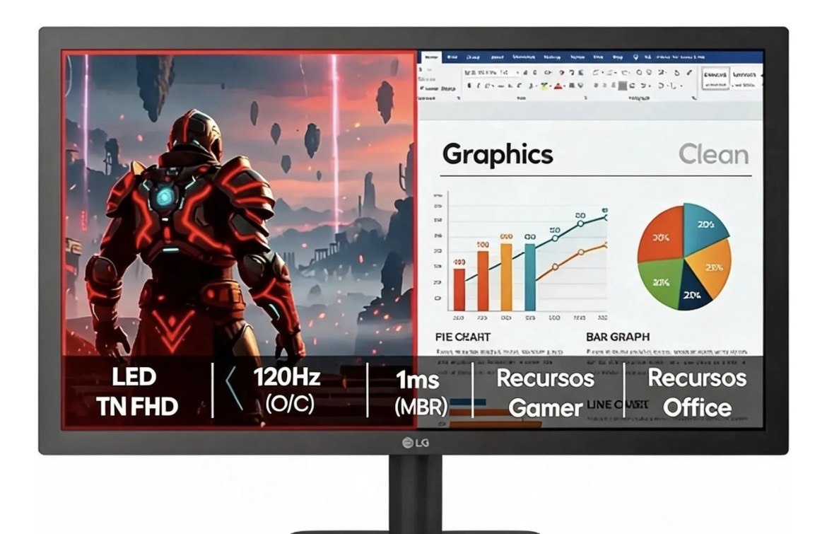 Monitor Gamer Lg 22 22u403a Full Hd 120hz 1ms Hdmi Preto