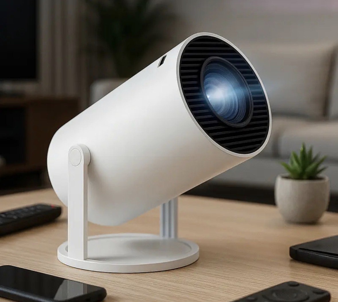 Mini Projetor Davely HY300 4K Android com Wi-Fi e Bluetooth