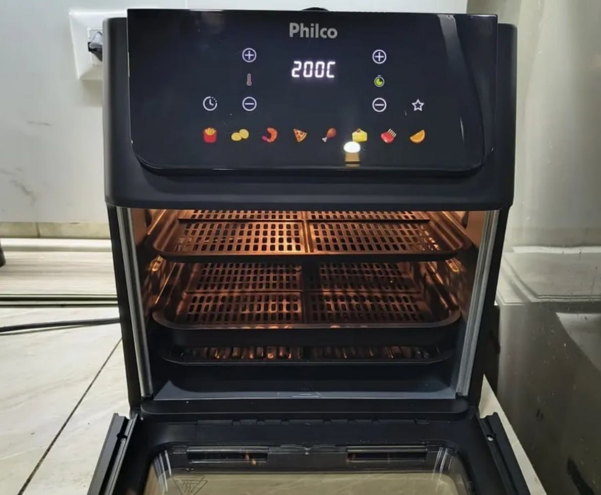 Fritadeira Air Fryer Oven 11 Litros 1800w 8 Funções Philco - 127V