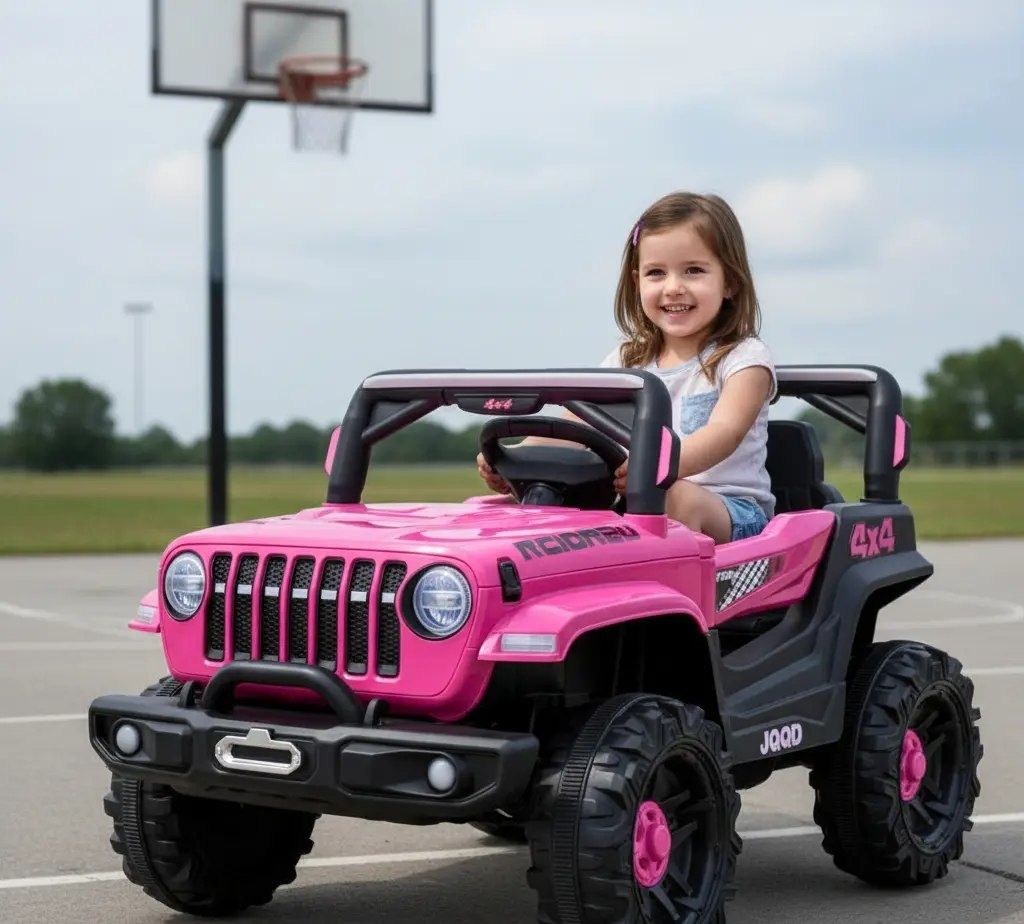 Jipe Infantil Elétrico 12v Carrinho Controle Remoto Música Brinq Kids