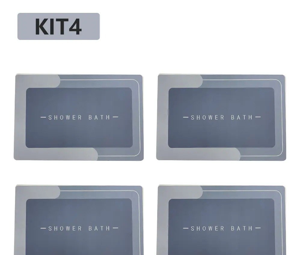 Kit4 Tapetes Para Banheiro Tapete Mágico