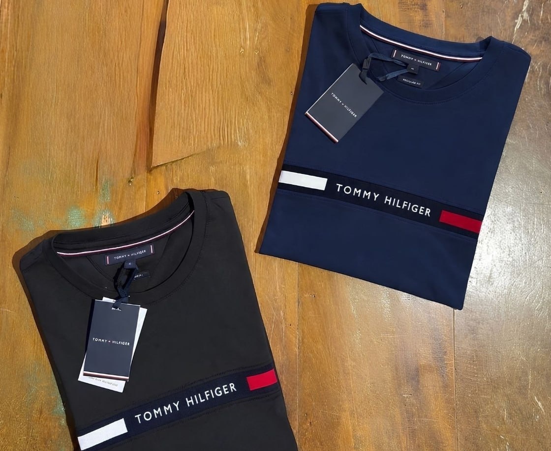 Kit Camisetas Tommy Hilfiger Insert Azul Marinhopreta 2un