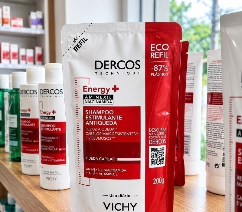 Refil Shampoo Estimulante Antiqueda Energy Dercos Vichy 200g