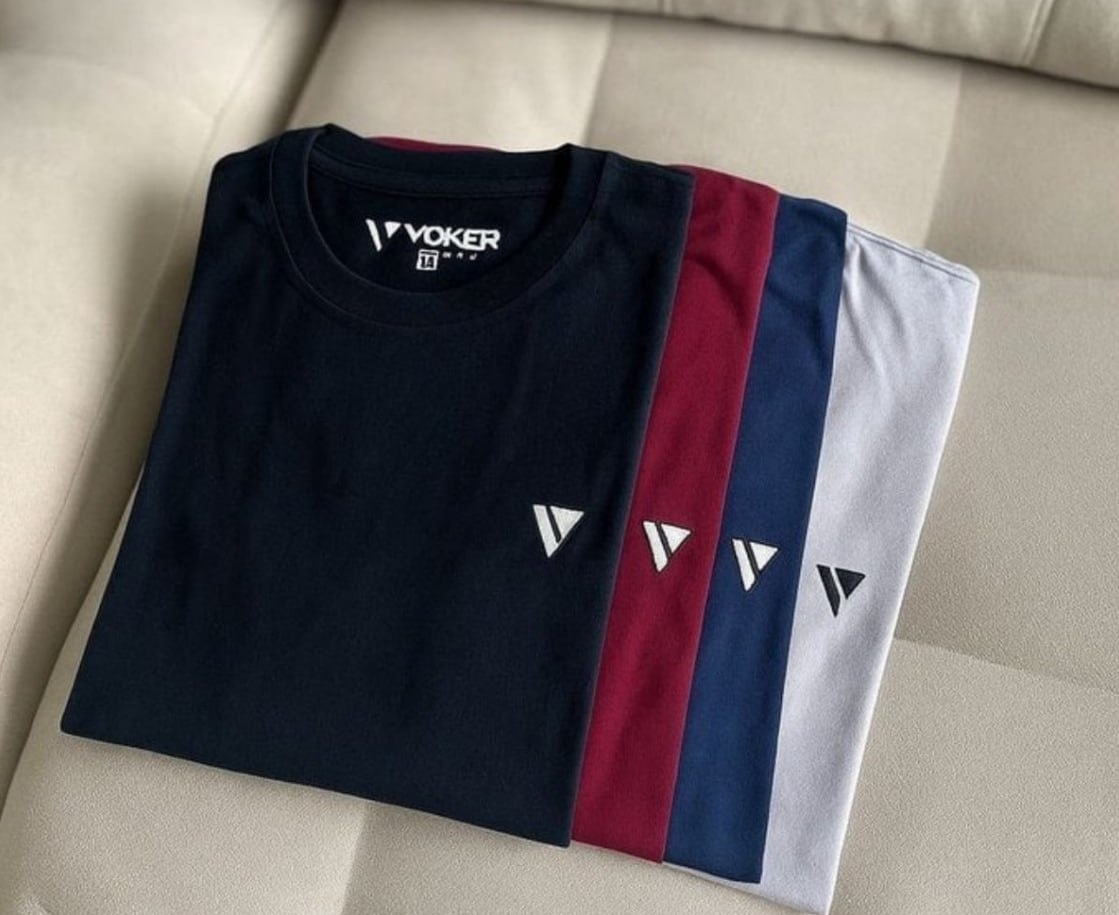 Kit com 5 Camisetas Slim Voker